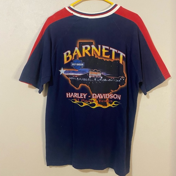 Vintage 1999 Harley Davidson El Paso Texas Barnett Biker Shirt  Sz Med - Picture 4 of 10